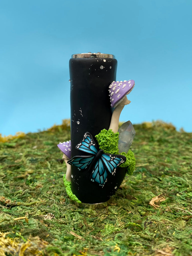 Butterfly & Mushroom CLIPPER Lighter case