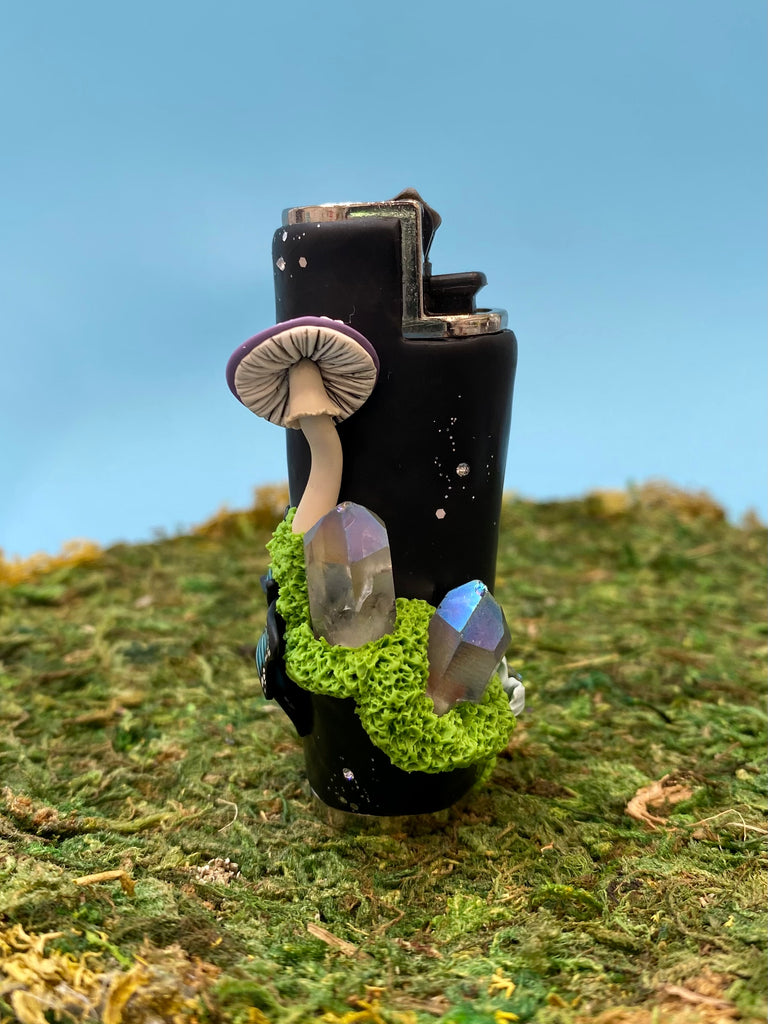 Butterfly & Mushroom CLIPPER Lighter case