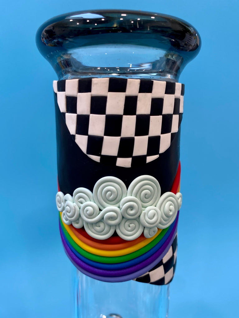 Checkered Rainbow Beaker Set