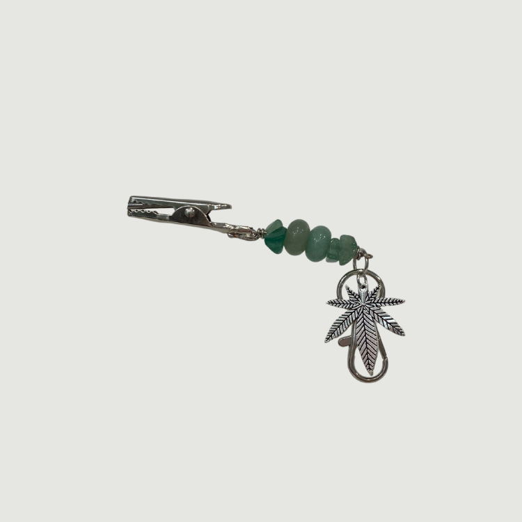 Green Roach Clip Keychain
