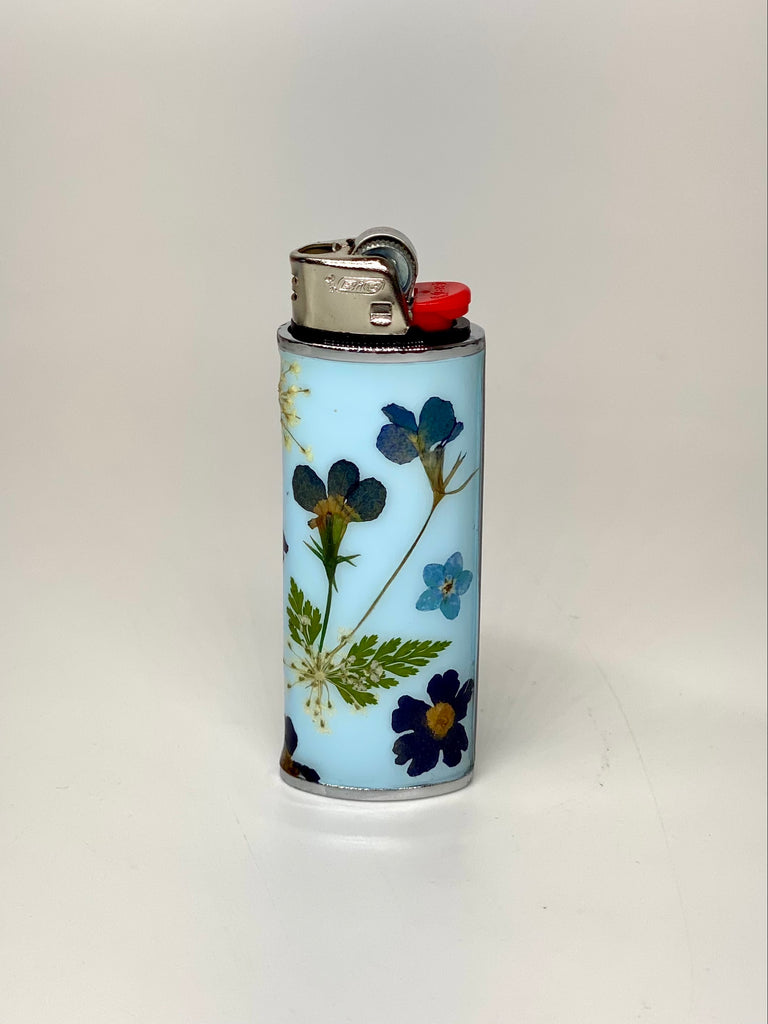 Super Blue Floral Lighter Sleeve