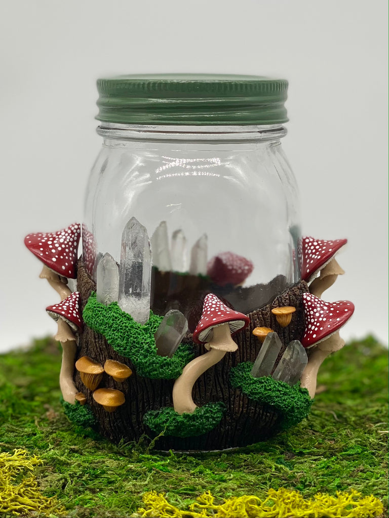 Red Mushroom Stash Jar