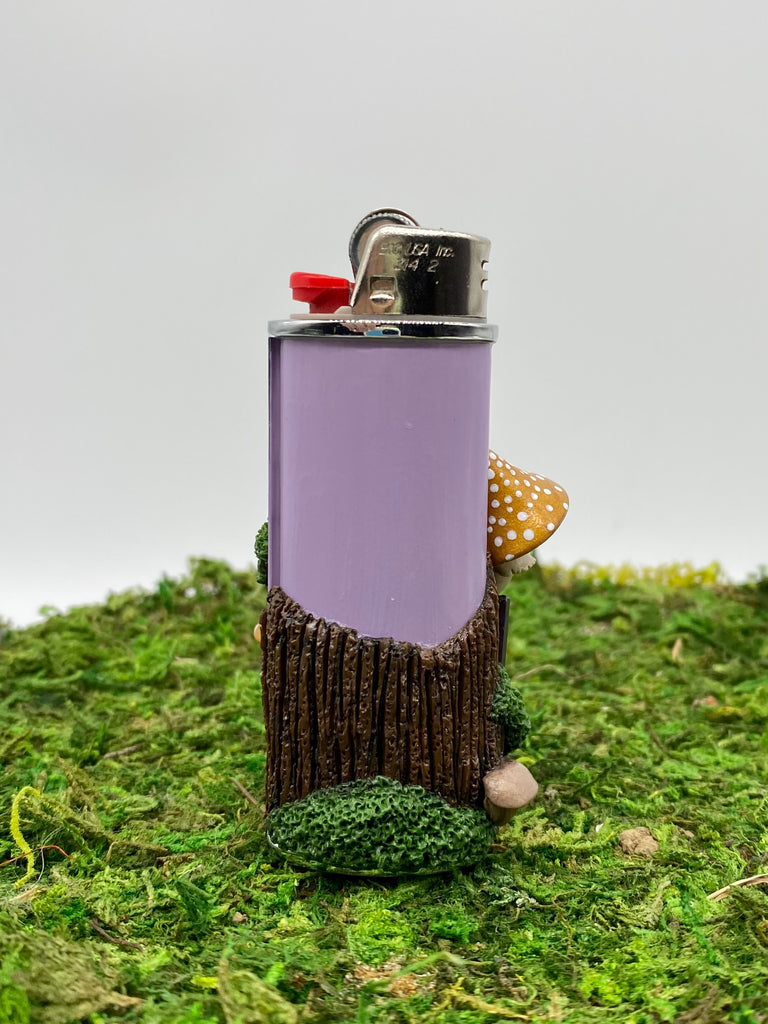 Gold & Purple Mushroom Lighter Sleeve