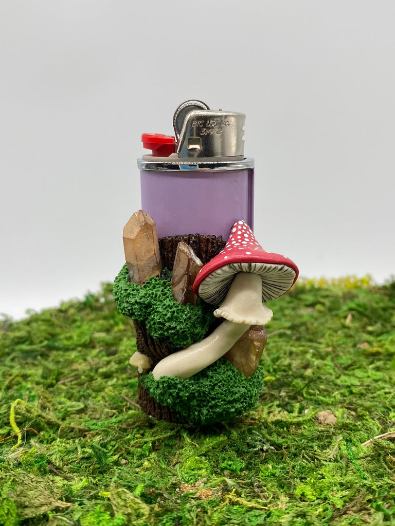 Pink & Purple Mushroom Lighter Sleeve