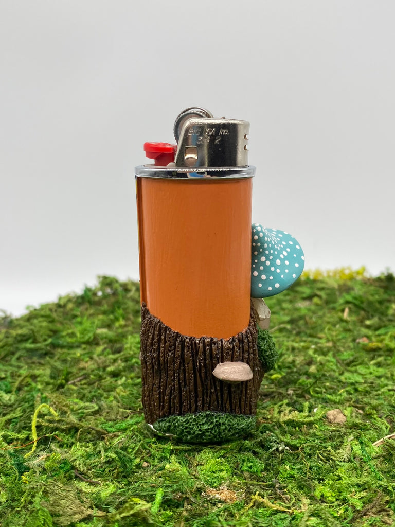 Blue & Orange Mushroom Lighter Sleeve