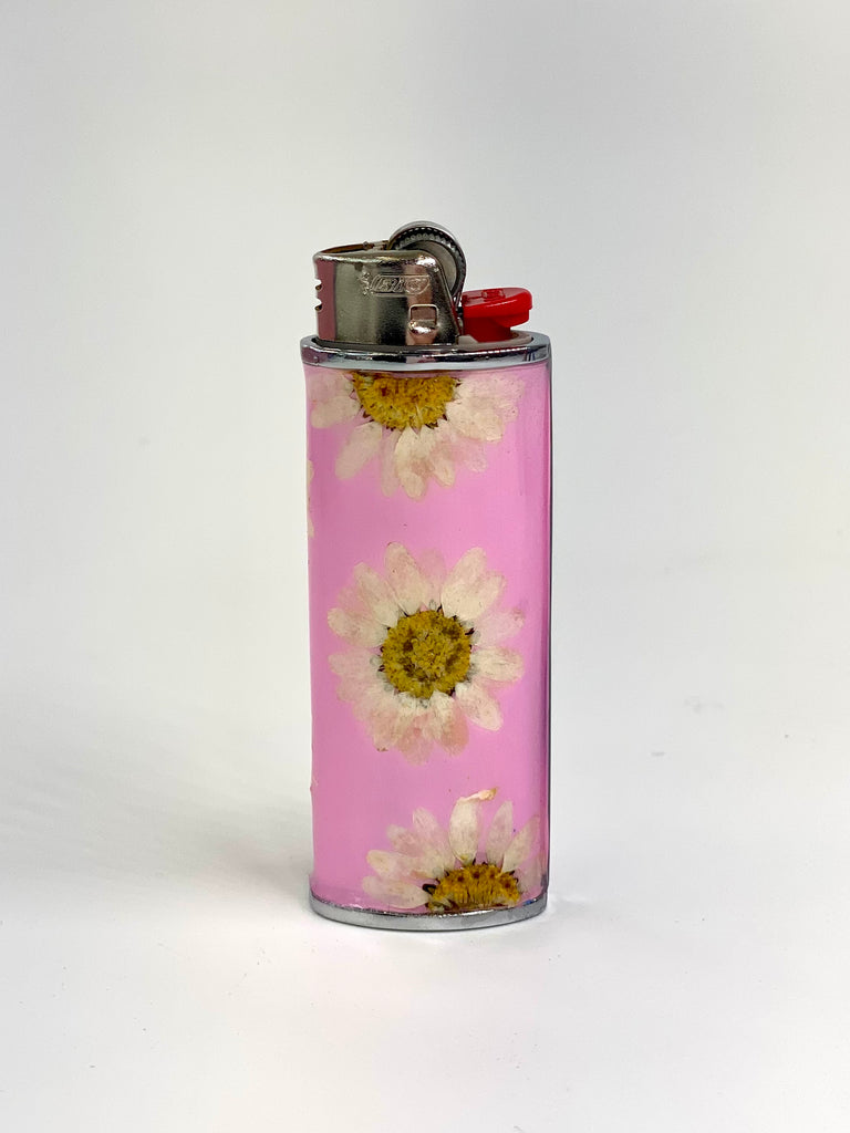 Pink Daisy Floral Lighter Sleeve