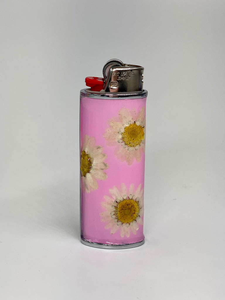 Pink Daisy Floral Lighter Sleeve