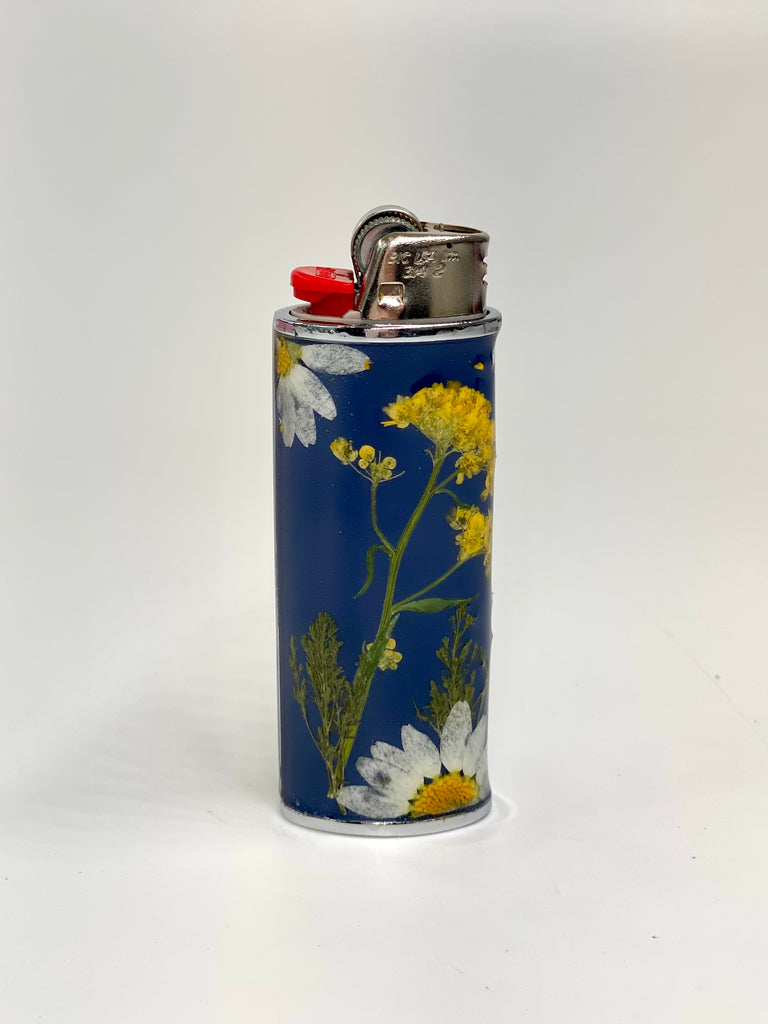 Blue & Yellow Floral Lighter Sleeve